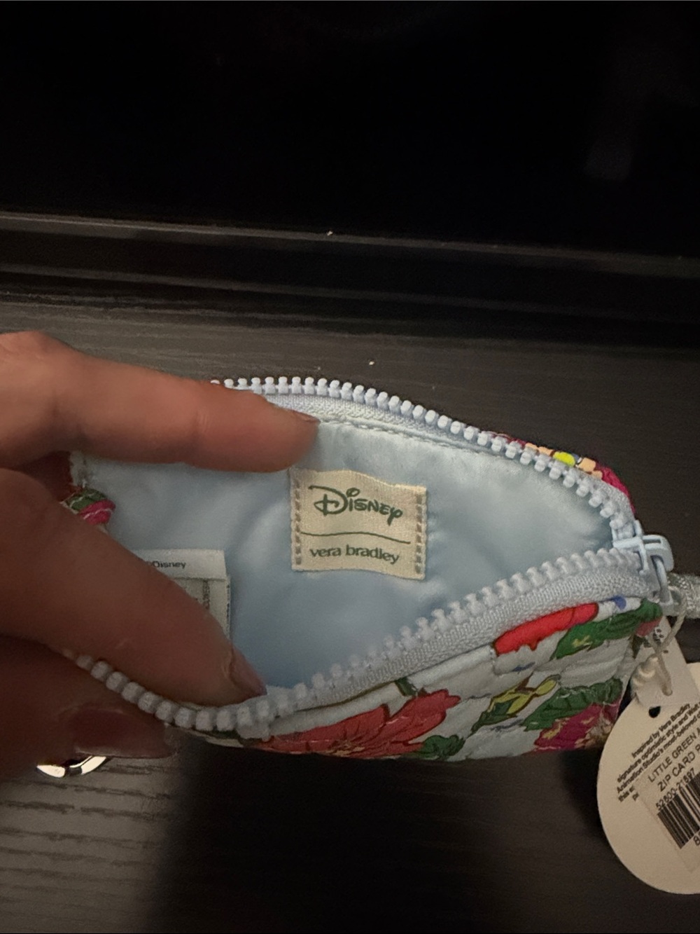 Vera Bradley Floral Quilted Zip Wallet in White, Red, Pink, Green - Picture 3 of 3
